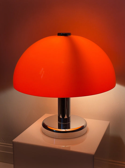 Cosmo Design orange and chrome lamp