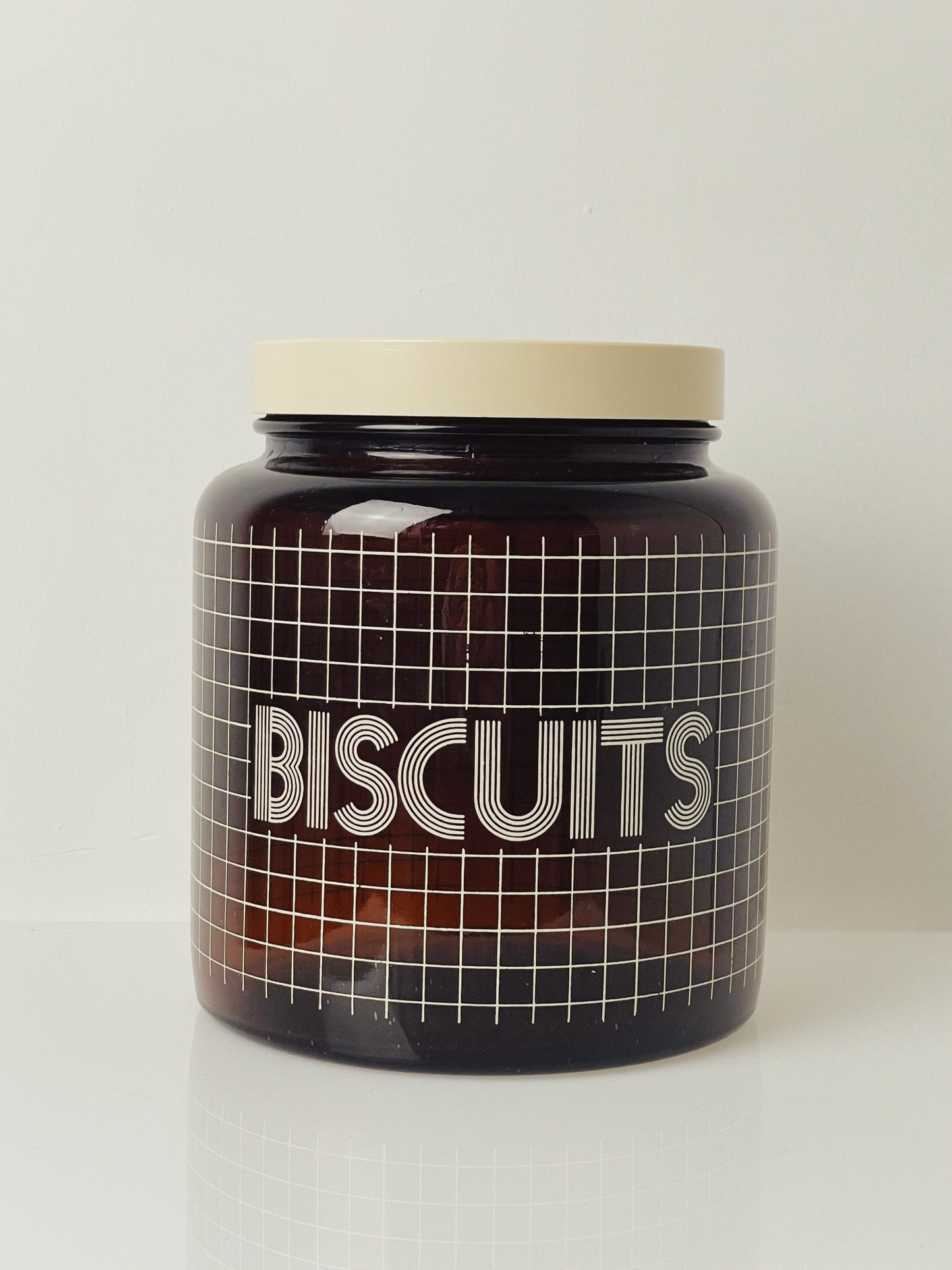 Retro 80’s gridded biscuit jar