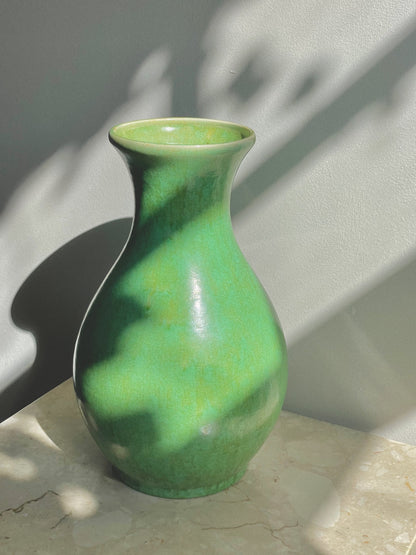 Green mottled vase