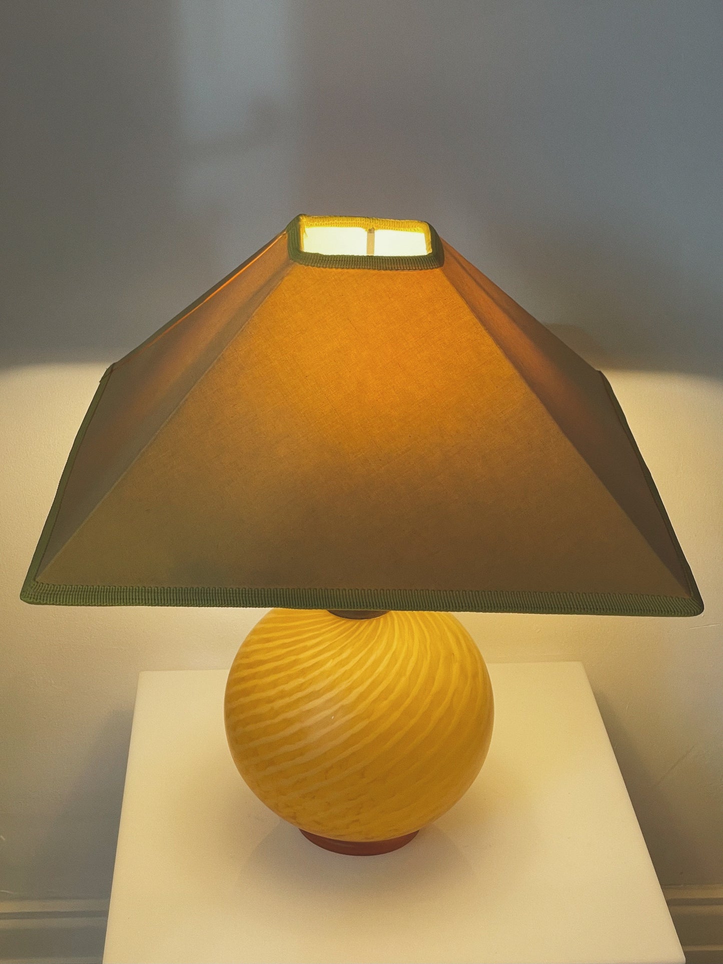 Yellow post modern style lamp