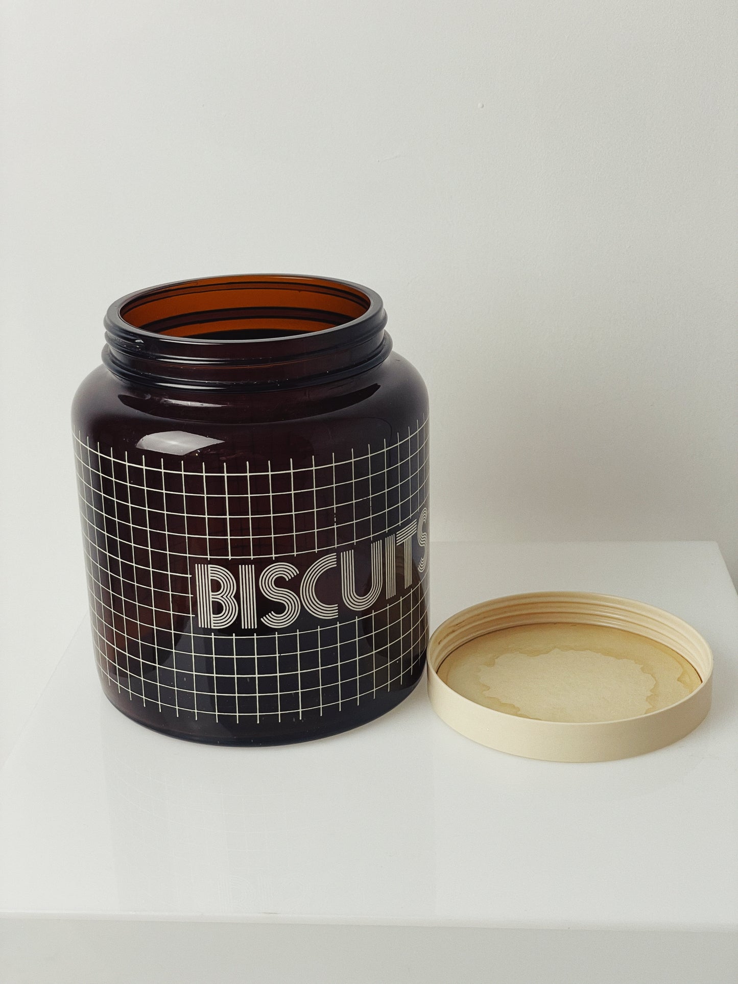 Retro 80’s gridded biscuit jar