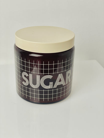 Retro 80’s gridded sugar jar