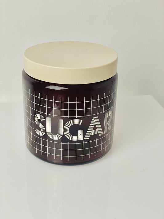 Retro 80’s gridded sugar jar