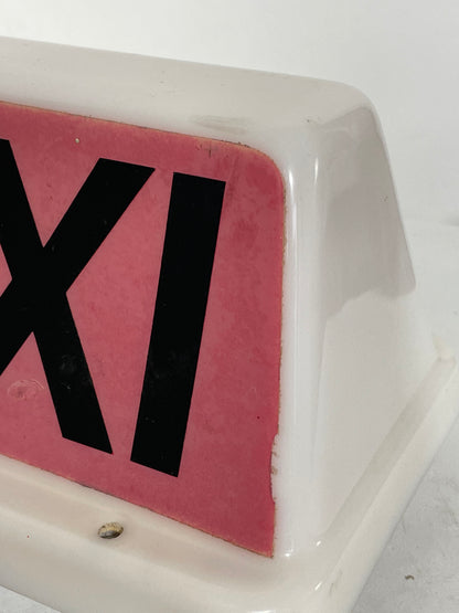 80’s pink taxi sign lamp