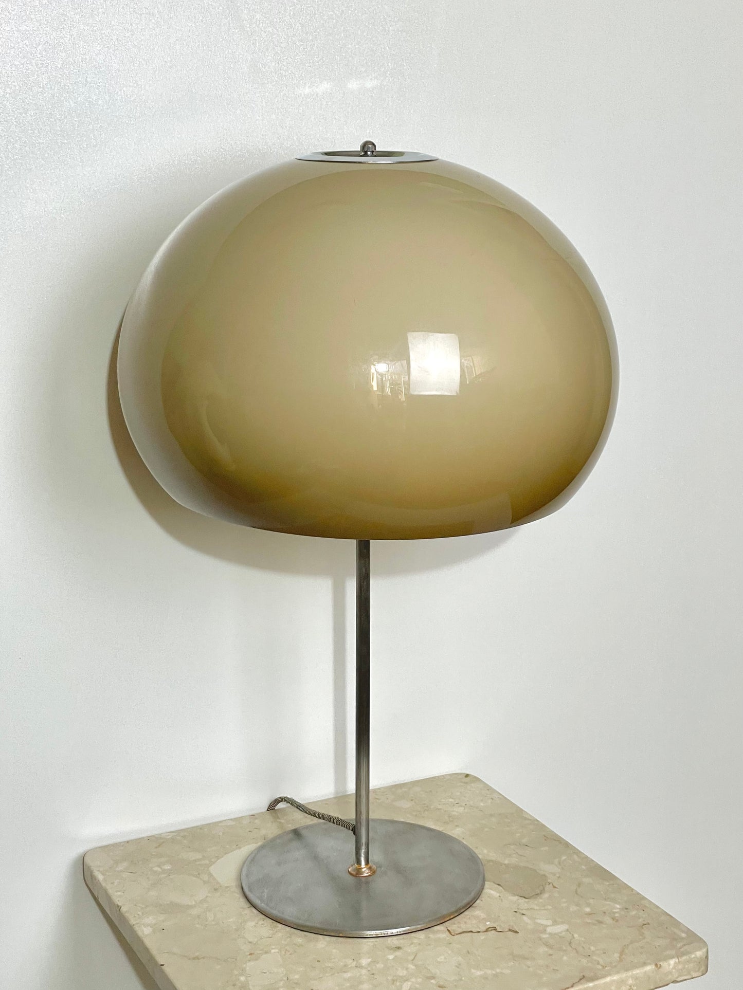 Large taupe Guzzini style lamp