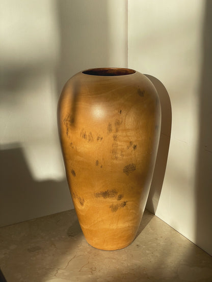 Large wooden vase