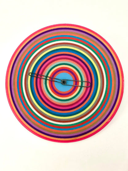 Multicoloured rings clock