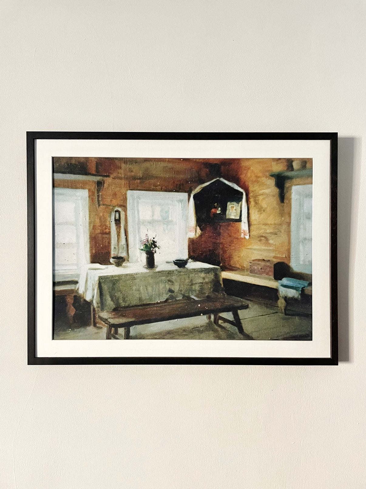 Framed Red corner print by Denis Ichitovkin