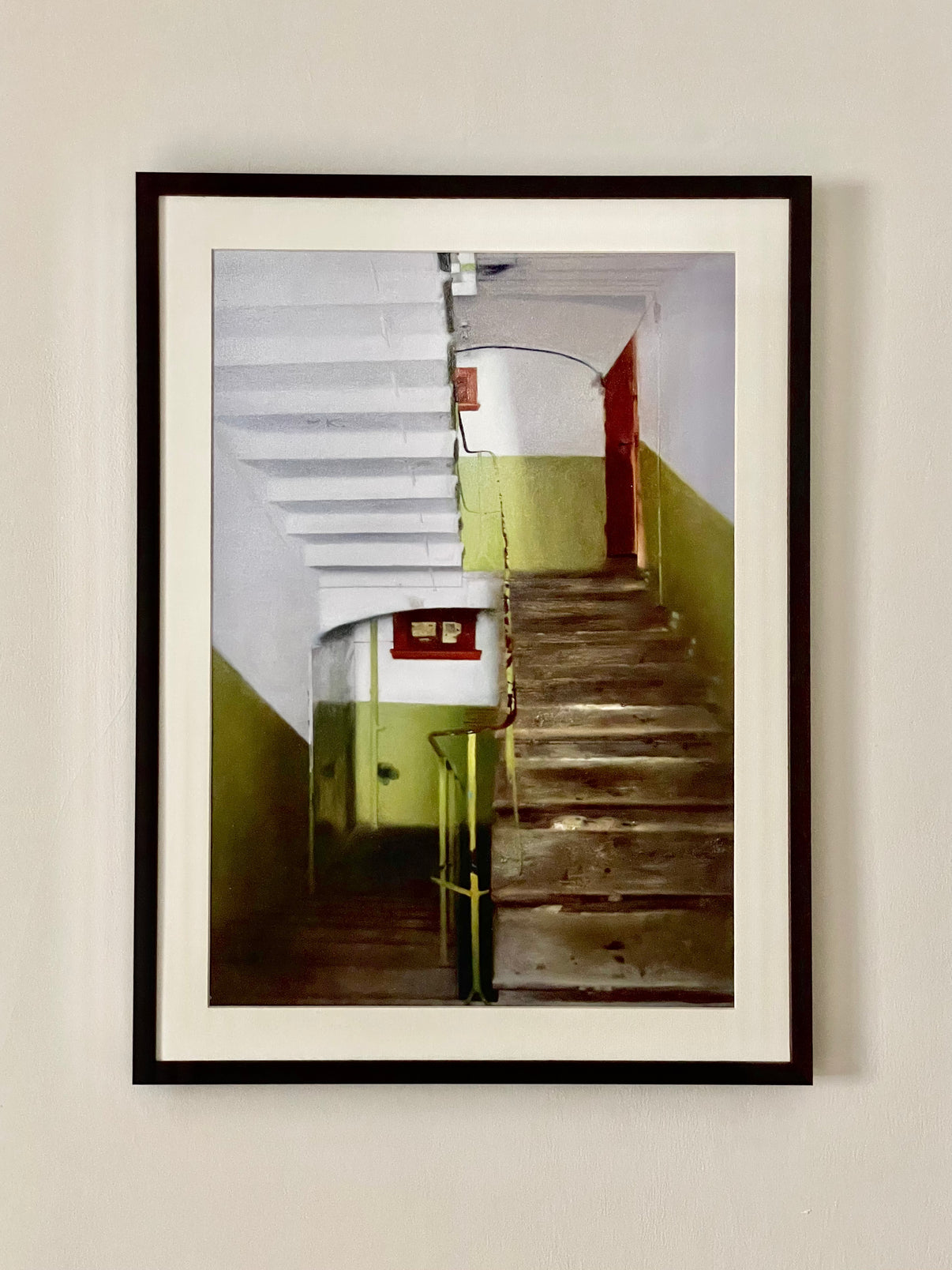 Framed Place for smoking. Stairs print by Denis Ichitovkin