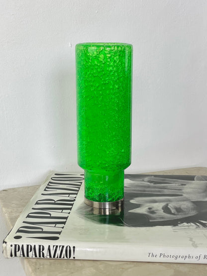 Neon green resin USSR vase