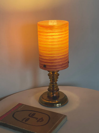 Small pink and gold 70’s lamp