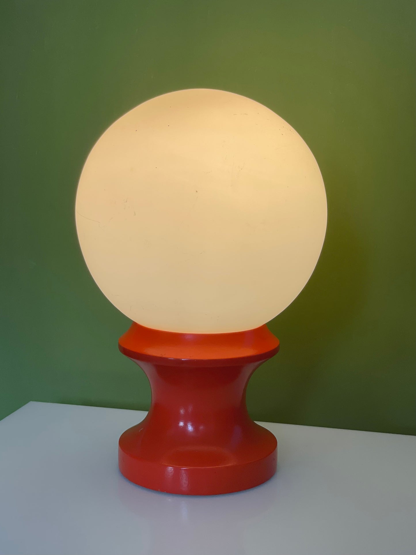 German space age globe lamp