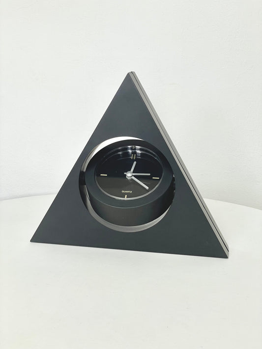 Black triangular 80’s clock