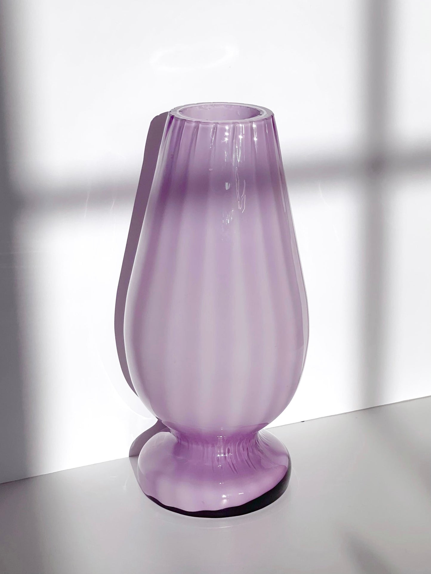 Large pastel purple cased vase