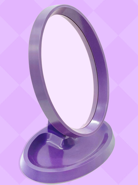 Purple retro mirror with built in tray