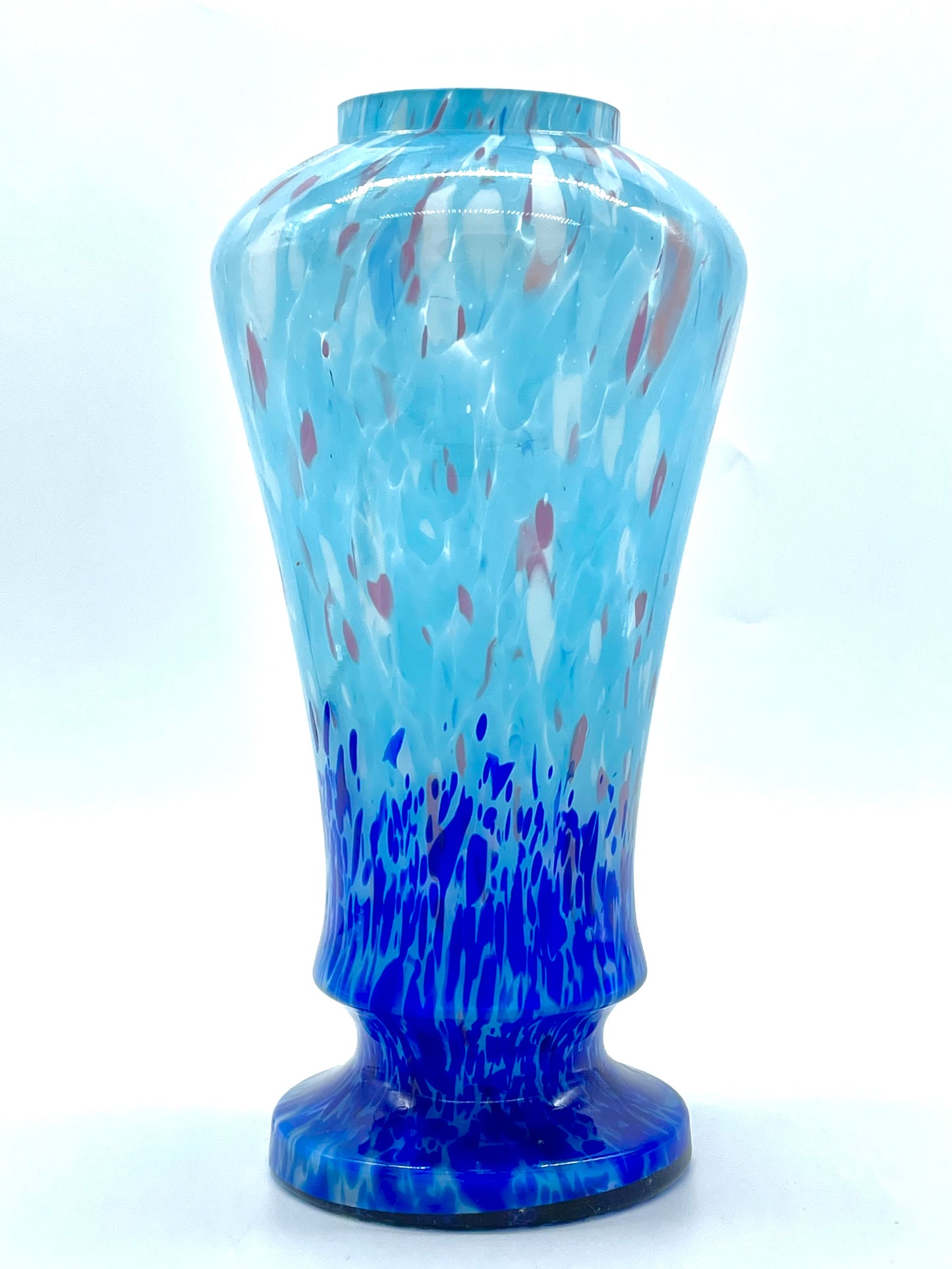 Large Art Deco Czech splatter vase