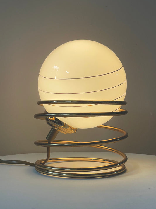 Belgium spring/ spiral globe lamp by ‘Massive’