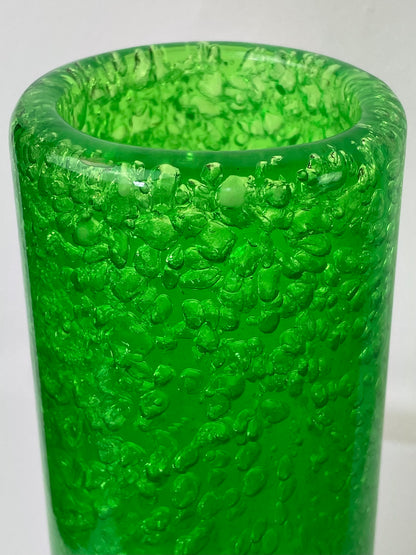 Neon green resin USSR vase