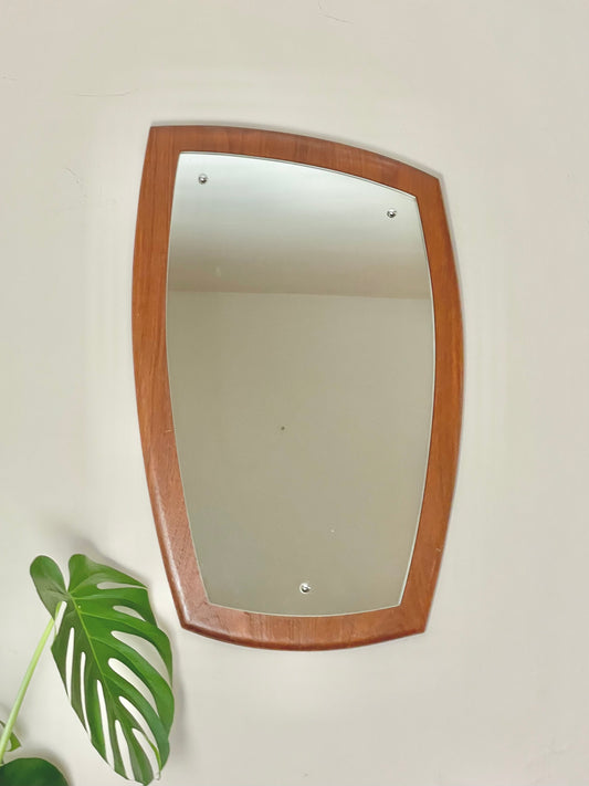 Mid century Scandinavian teak mirror