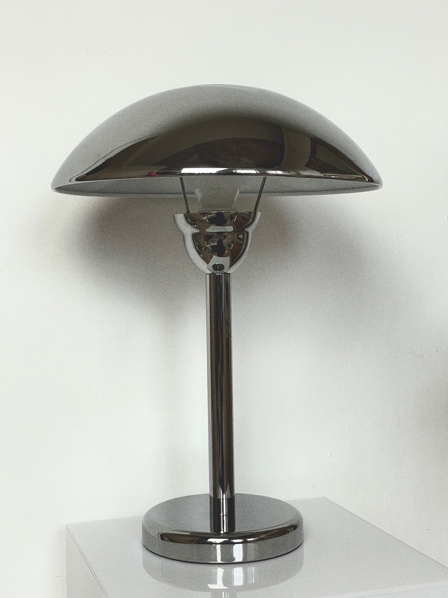 Chrome space age lamp