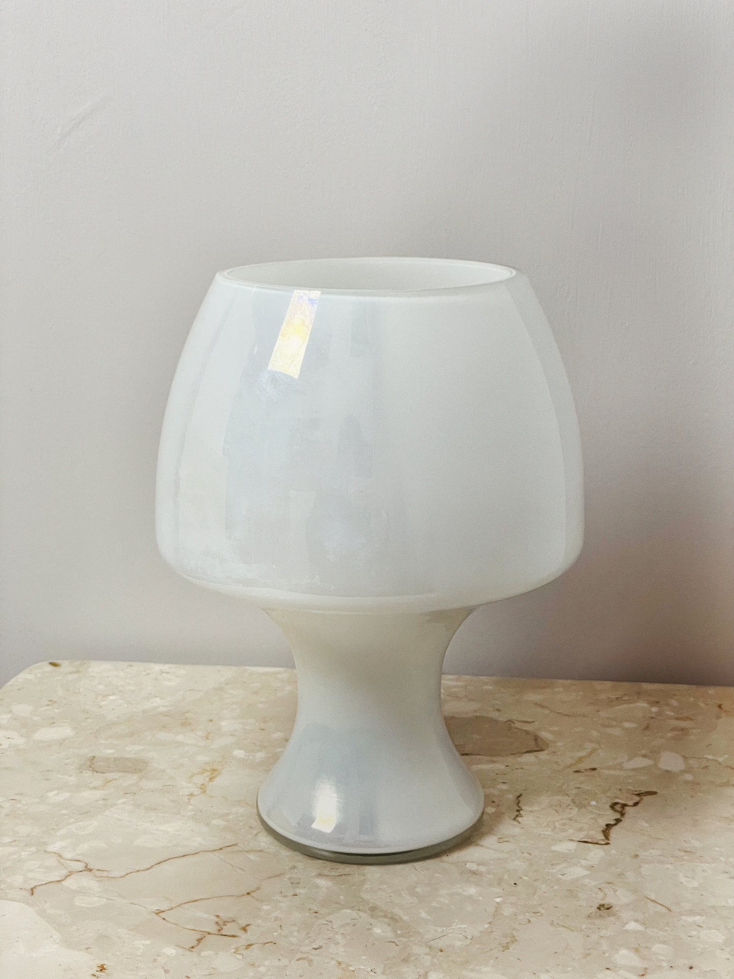 Small pearly glass mushroom lamp