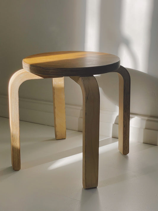 Alvar Aalto Artek style bent plywood stool