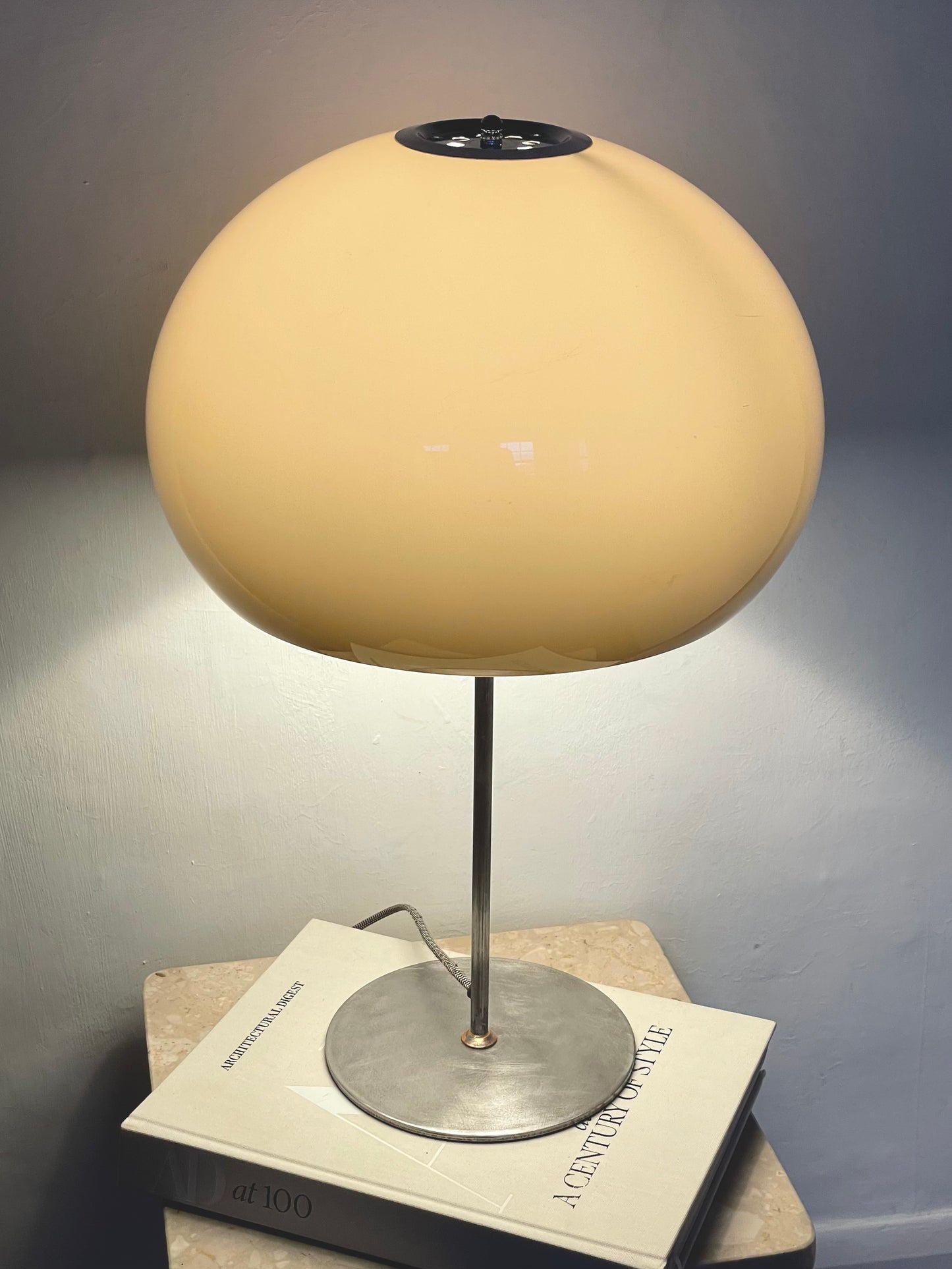 Large taupe Guzzini style lamp