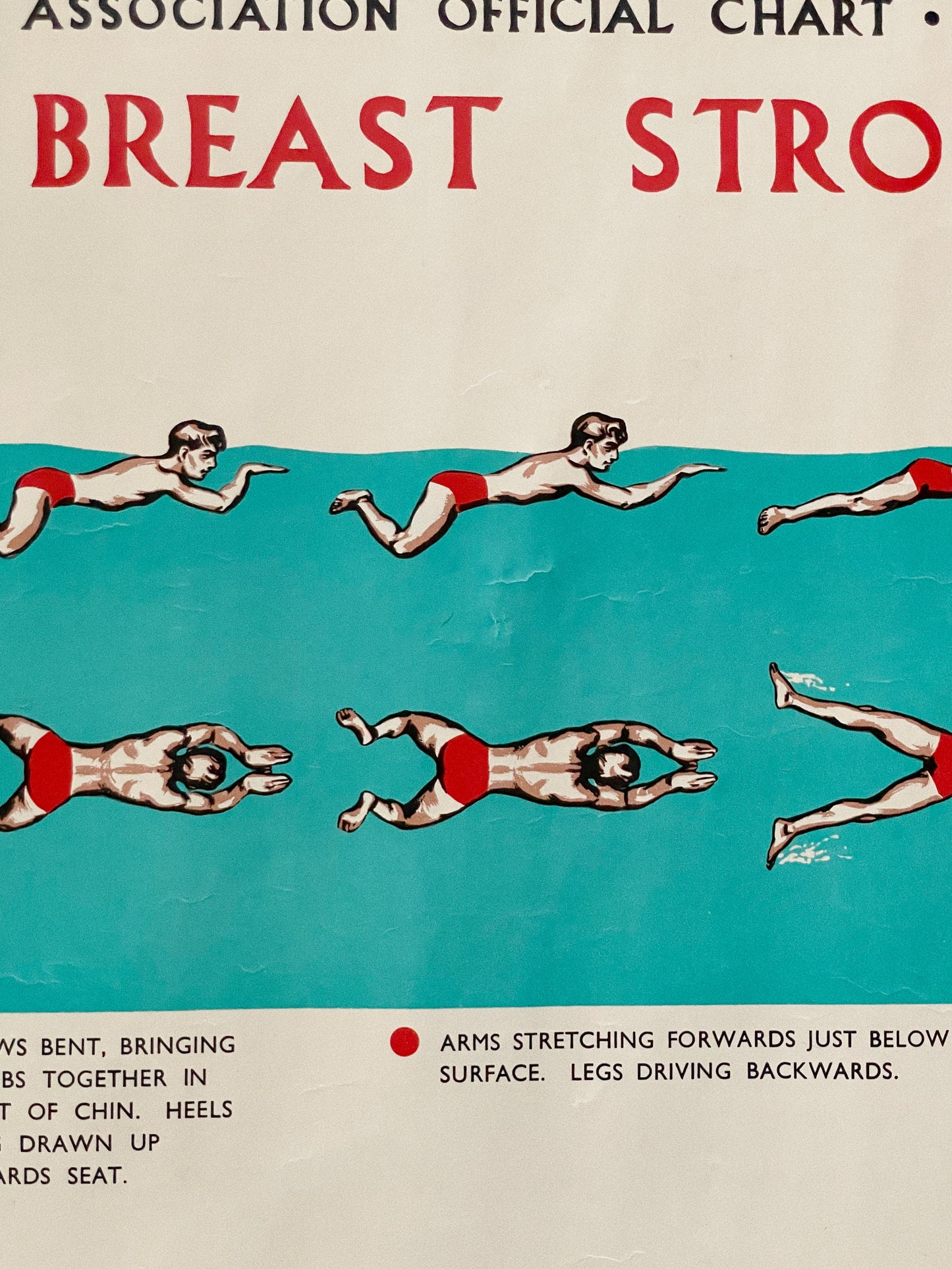 Vintage swimming poster