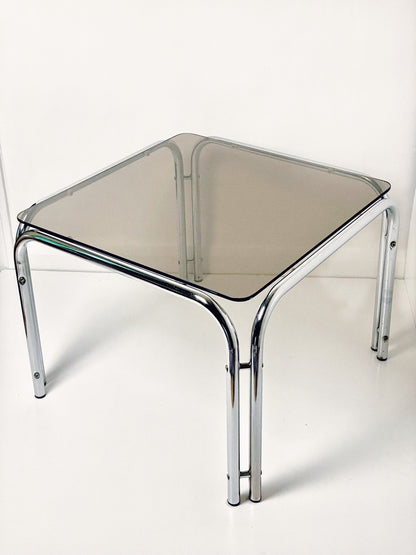 Large chrome coffee table