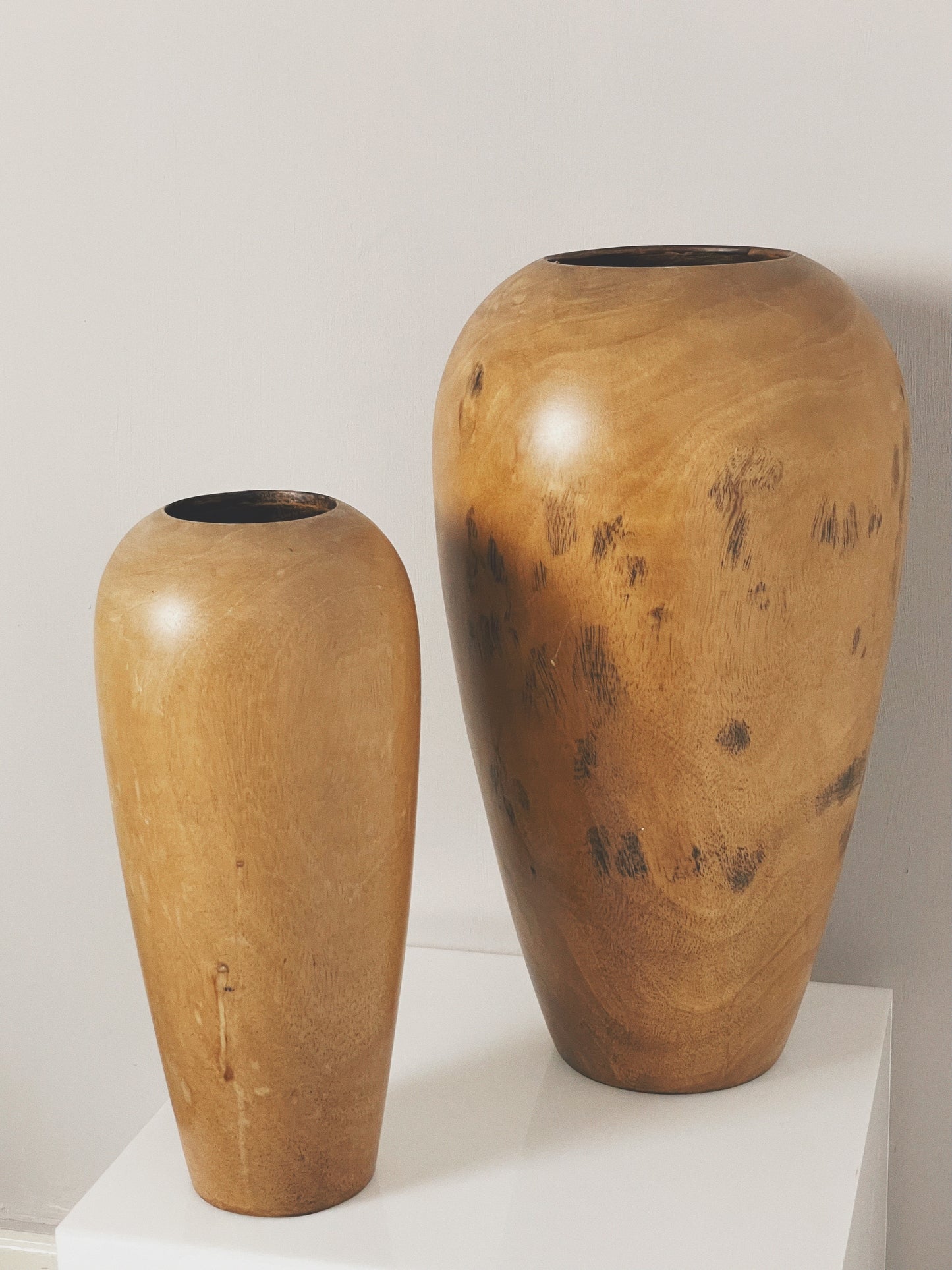 Large wooden vase