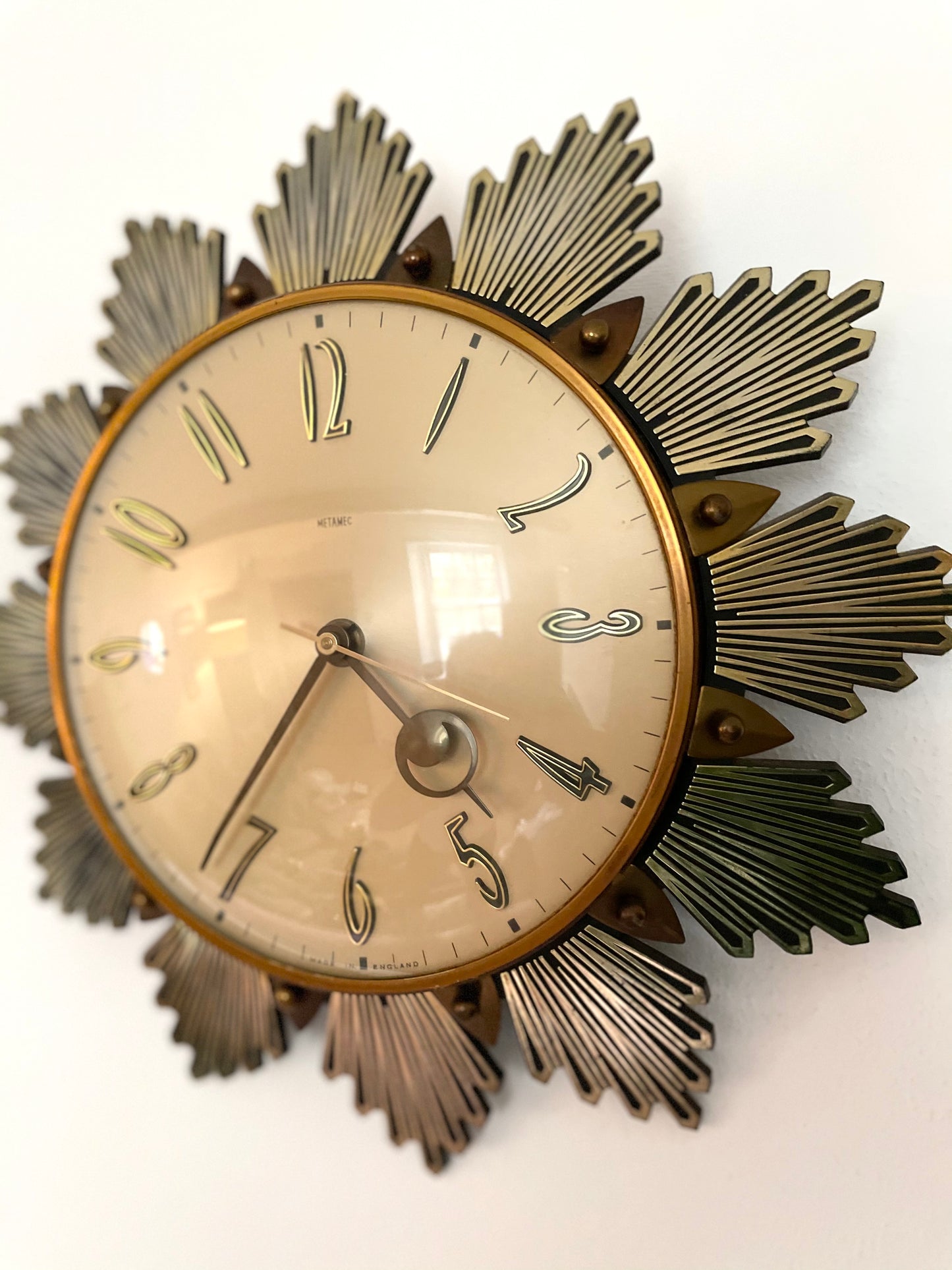 Metamec sunburst wall clock