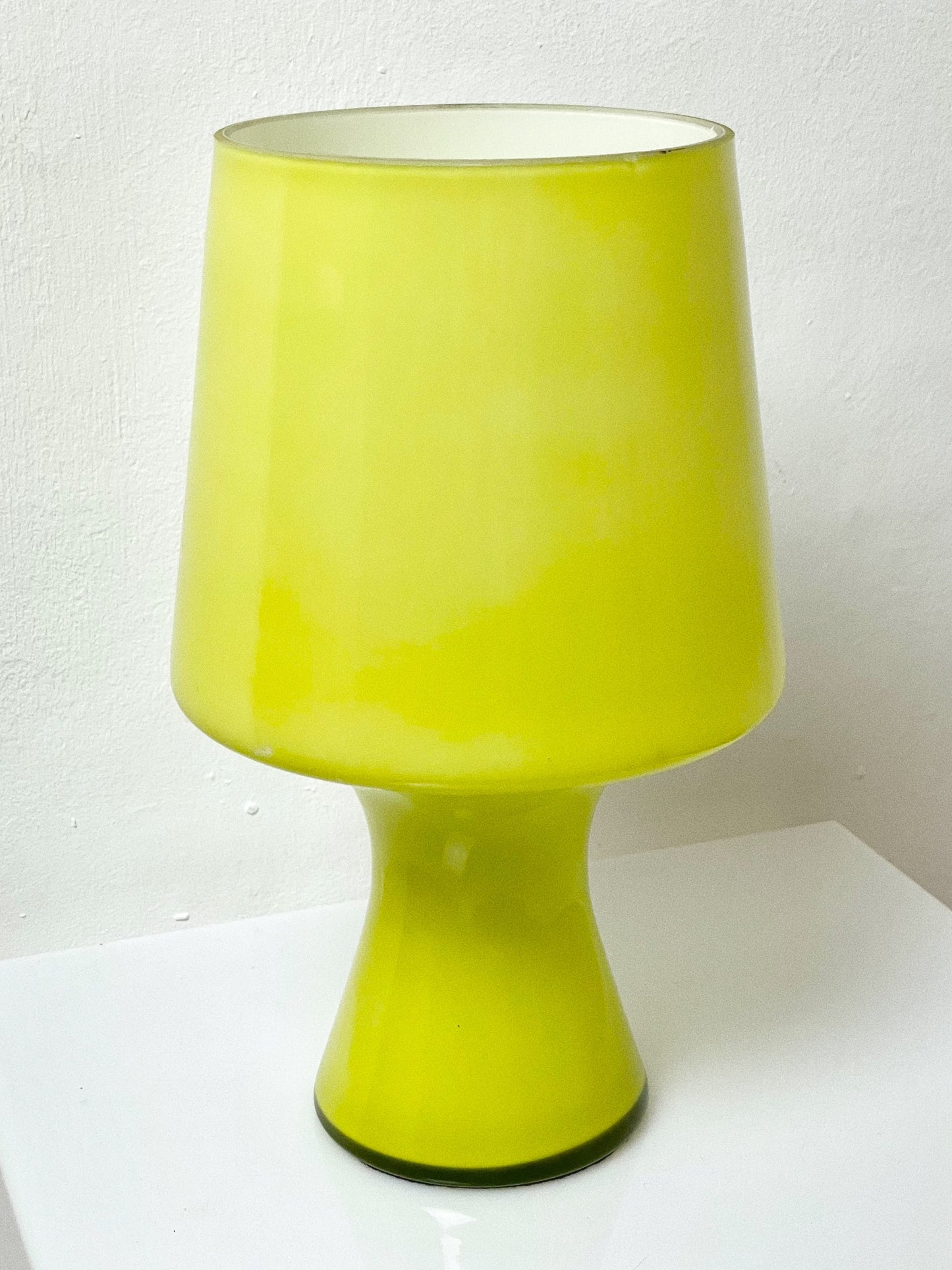 Lime green mushroom lamp