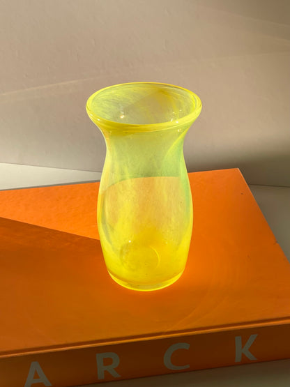 Luminous yellow vase