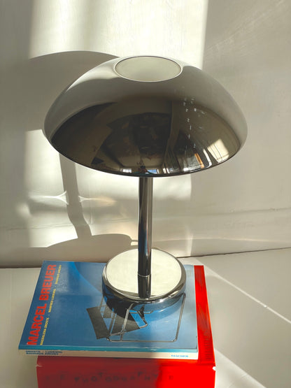 Retro chrome ufo style mushroom lamp