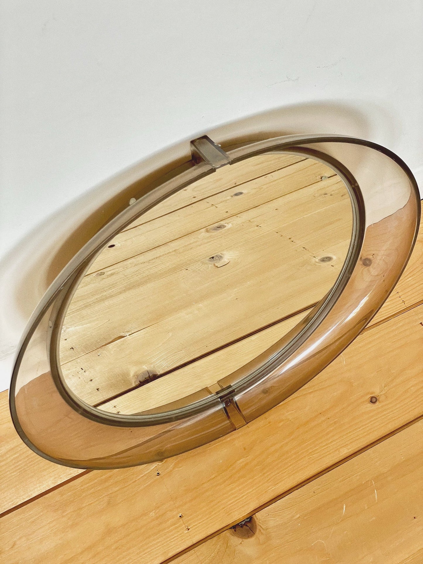 70’s deep framed space age mirror