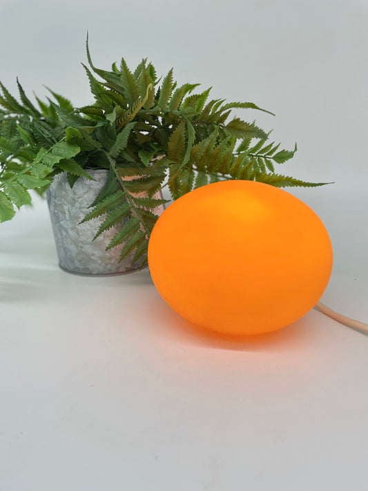 Vintage orange / yellow glass Habitat pebble lamp