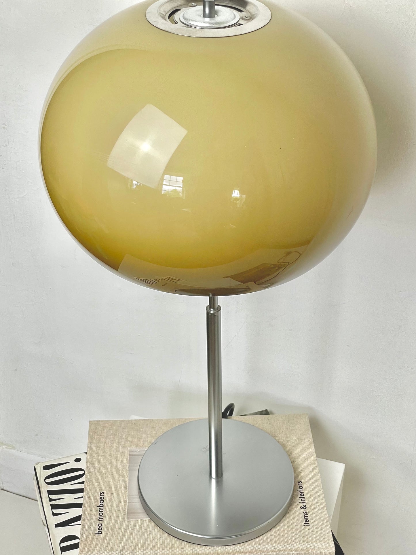 Tall brown guzzini style lamp