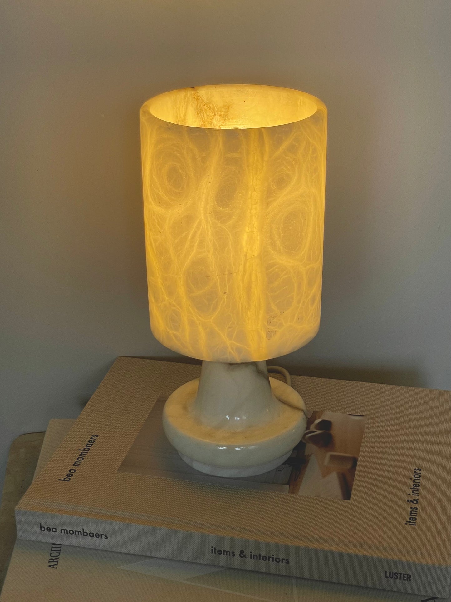 Solid marble lamp