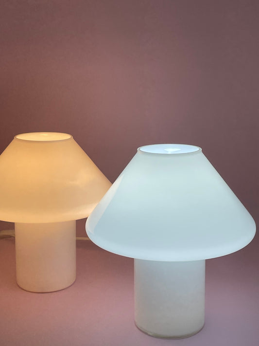 Hala Zeist 1970s / 1980s hand-blown glass mushroom lamp