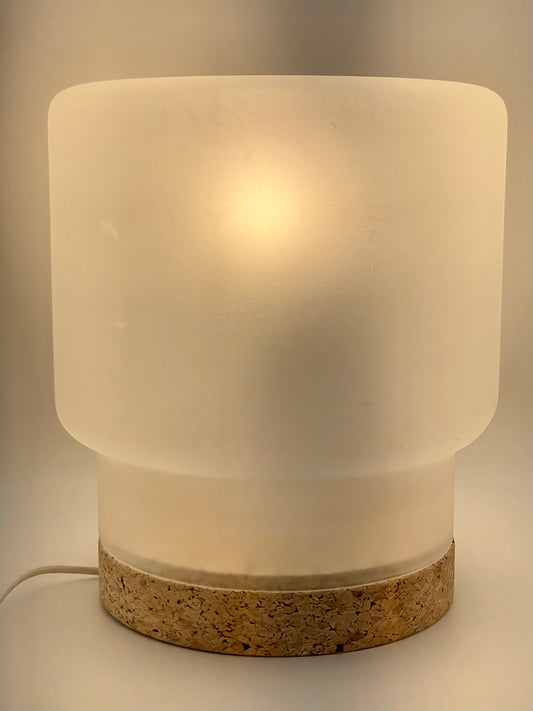 Large cork and glass lamp