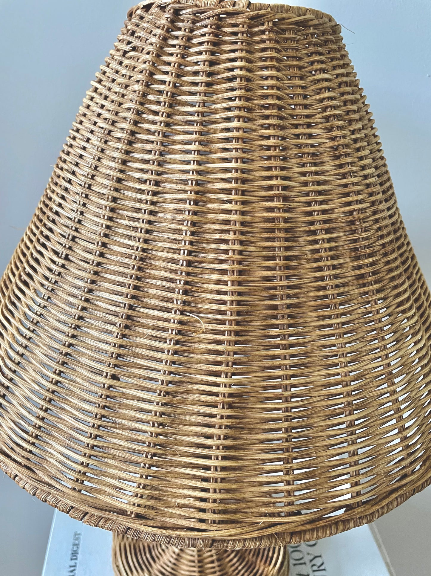 Vintage wicker lamp