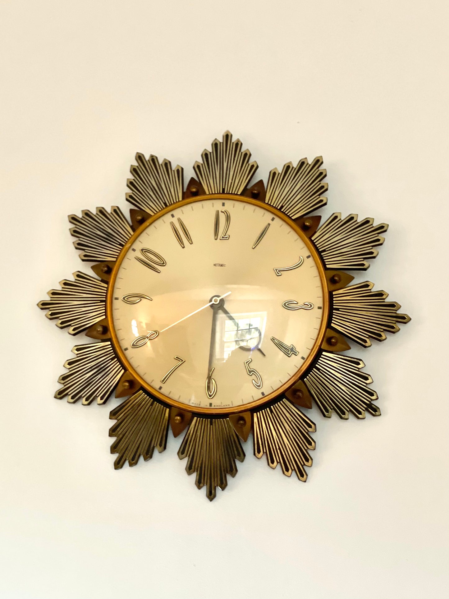 Metamec sunburst wall clock