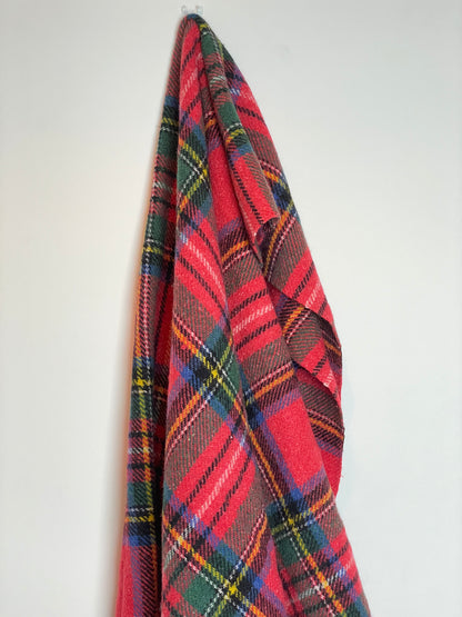 Red and green tartan blanket