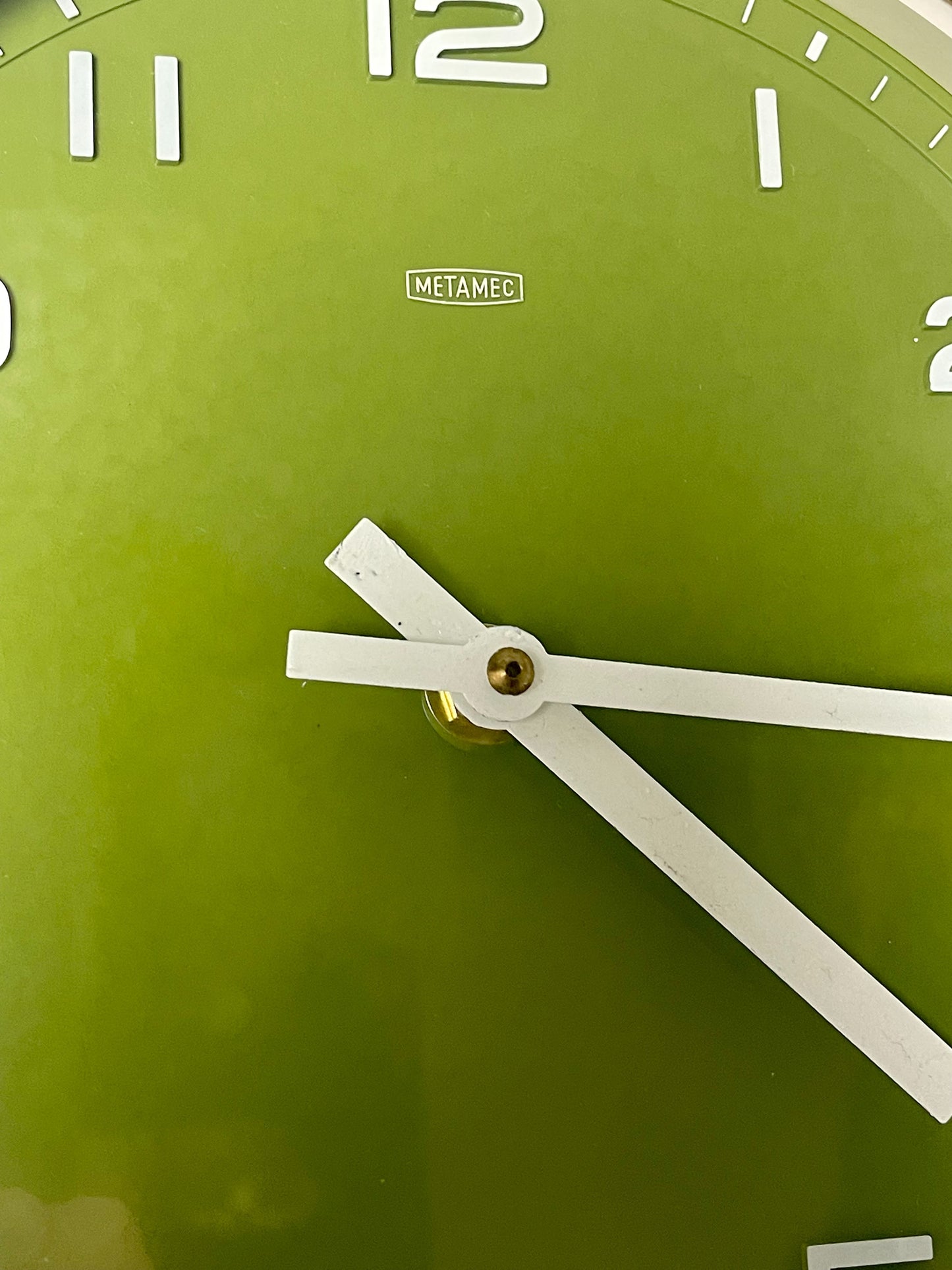 Olive green Metamec clock