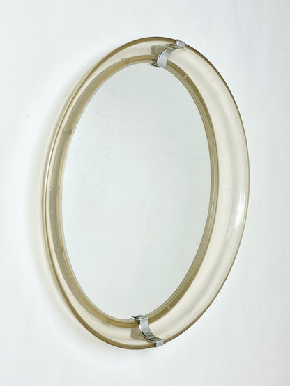 Deep framed space age mirror