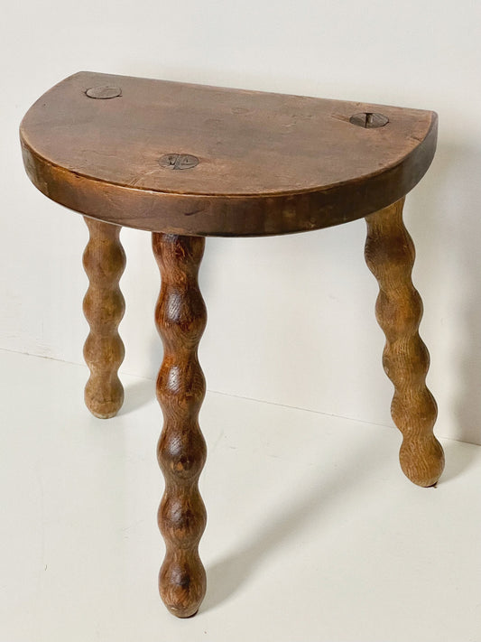 French 3 legged bobbin stool