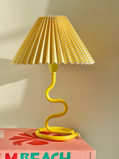 Yellow checkered wiggle lamp