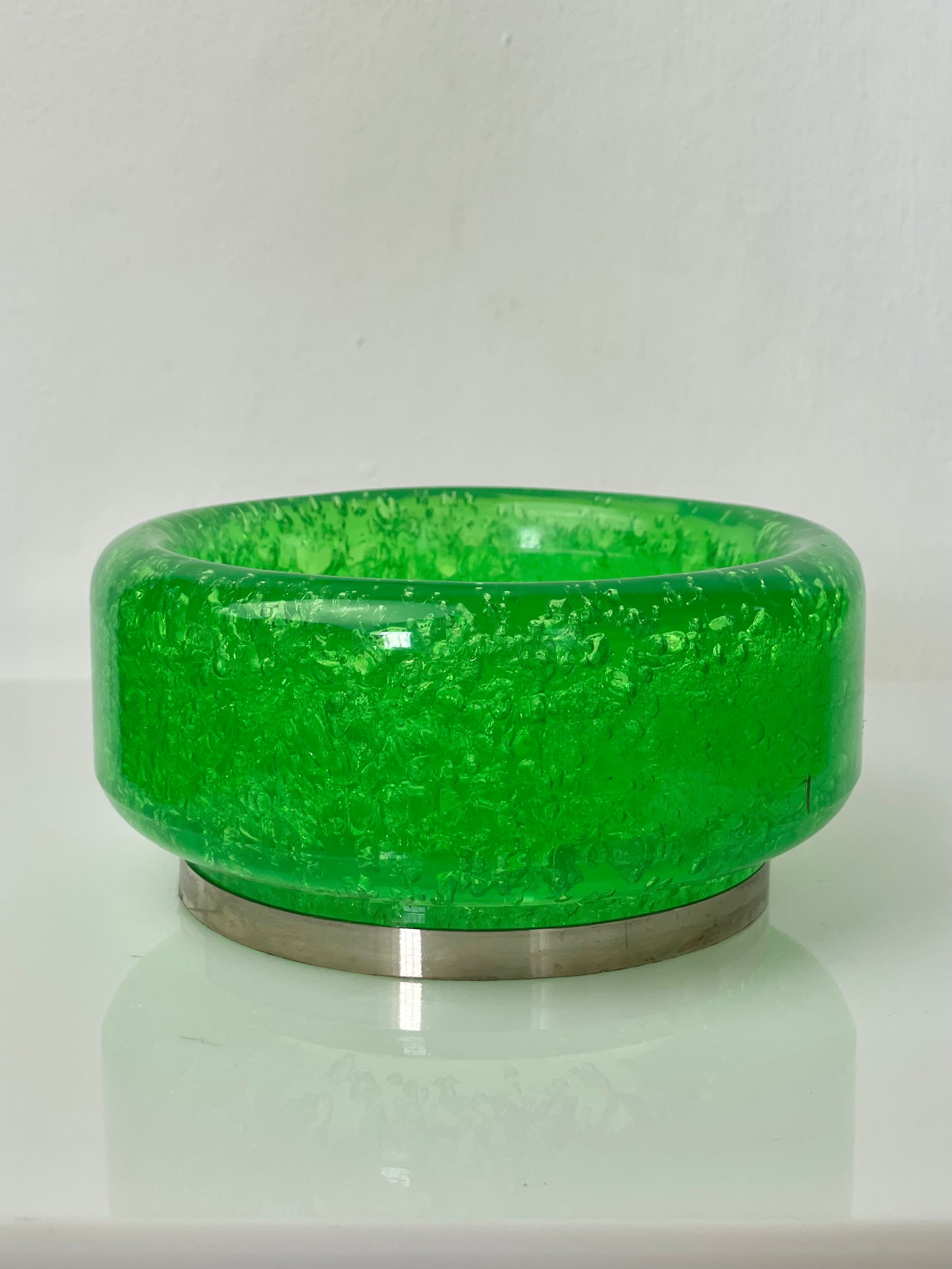 Neon green USSR resin bowl