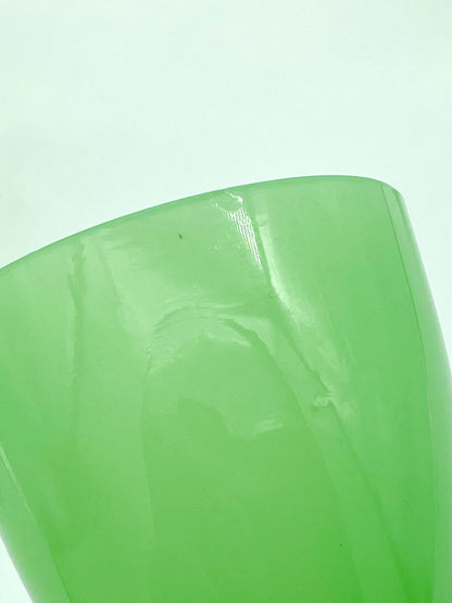 Uranium Glass and Jade Art Deco tumblers and jug