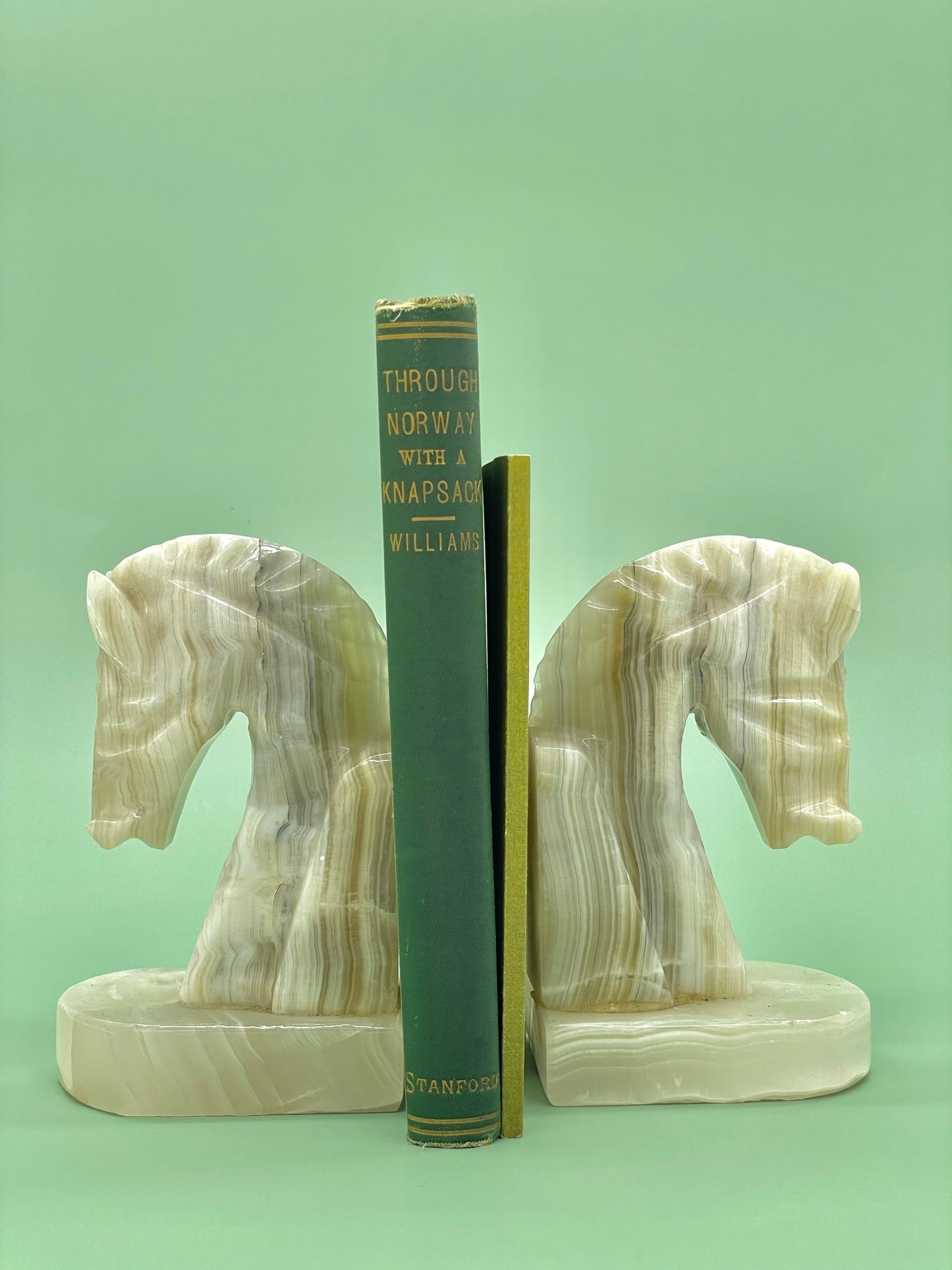 Onyx horse bookends